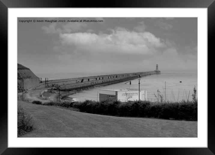 Majestic Tynemouth Lighthouse Framed Mounted Print by Kevin Maughan