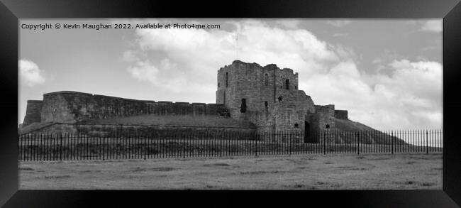 Tynemouth Castle (Black & White) Framed Print by Kevin Maughan