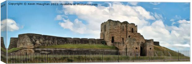 Tynemouth Castle (Digital Art) Canvas Print by Kevin Maughan