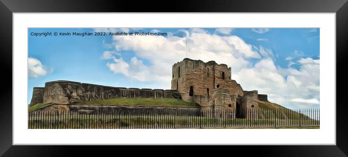 Tynemouth Castle (Digital Art) Framed Mounted Print by Kevin Maughan
