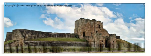 Tynemouth Castle (Digital Art) Acrylic by Kevin Maughan