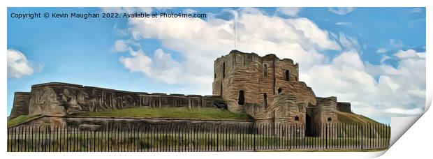 Tynemouth Castle (Digital Art) Print by Kevin Maughan