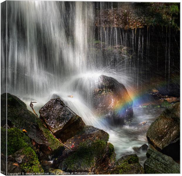 Waterfall Rainbow  Canvas Print by George Robertson