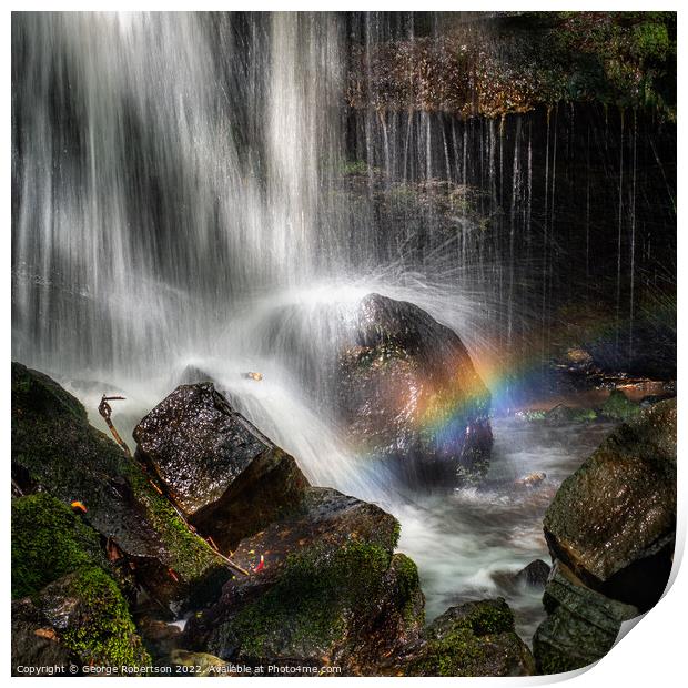 Waterfall Rainbow  Print by George Robertson