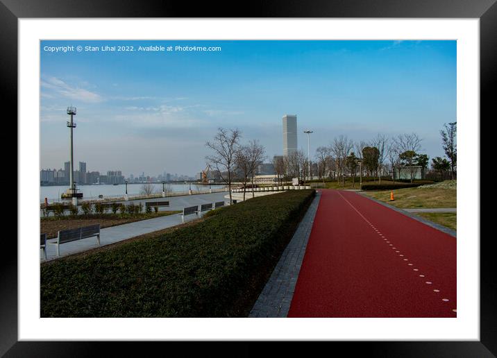 Jogging road in Shanghai park Framed Mounted Print by Stan Lihai