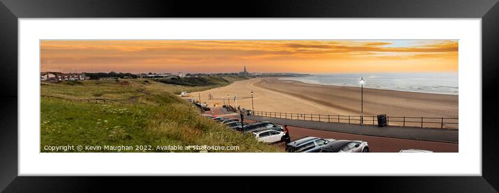 Tynemouth Beach (Panoramic) Framed Mounted Print by Kevin Maughan