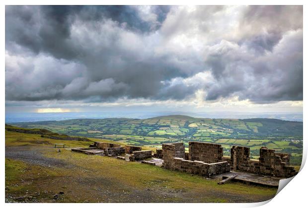 Demolished buildings at Herbert's Quarry Print by Leighton Collins