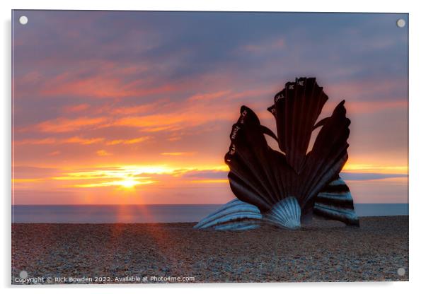 Aldeburgh Sunrise Acrylic by Rick Bowden