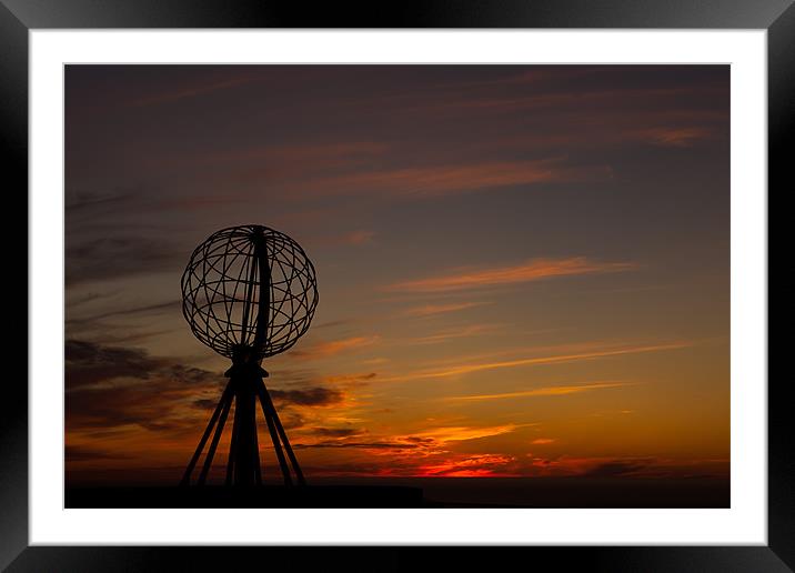 Sunset at the north cape Framed Mounted Print by Thomas Schaeffer