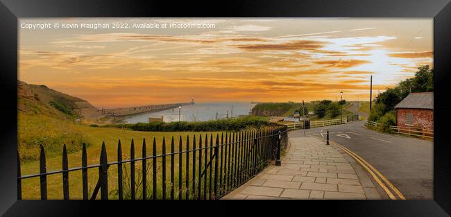 Walking Down The Bank In Tynemouth  Framed Print by Kevin Maughan