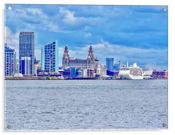 Liverpool Skyline  Acrylic by Victor Burnside