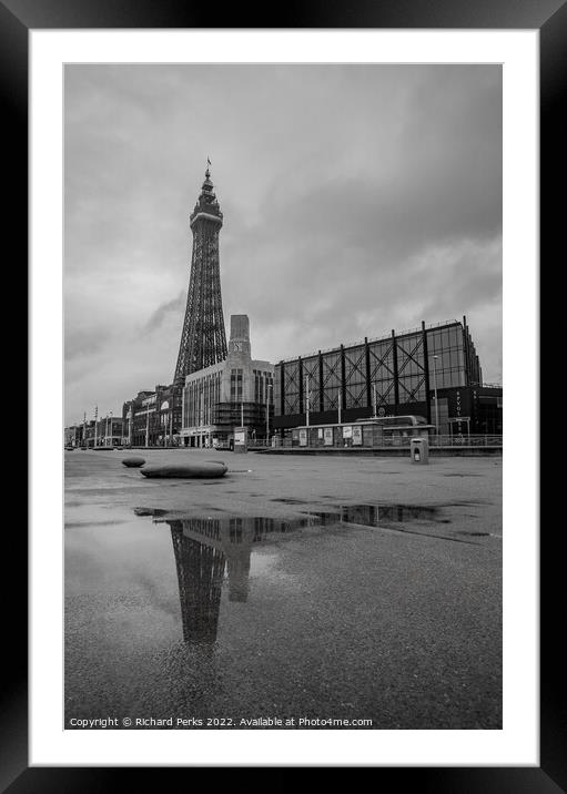Blackpool Tower Reflections Framed Mounted Print by Richard Perks