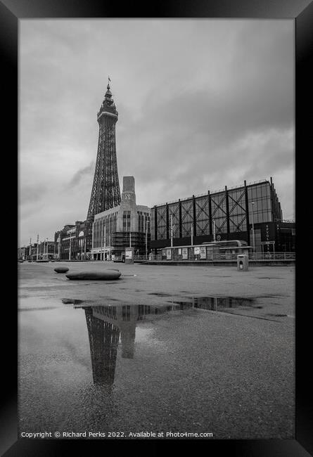 Blackpool Tower Reflections Framed Print by Richard Perks