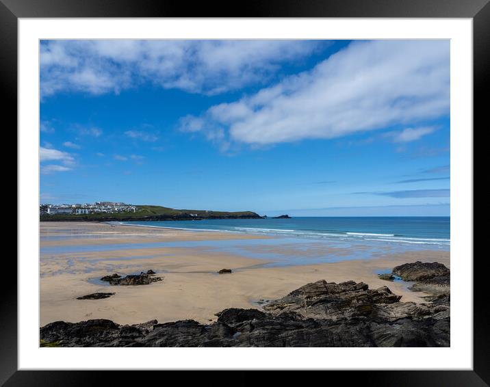 Fistral Beach in Newquay Framed Mounted Print by Tony Twyman