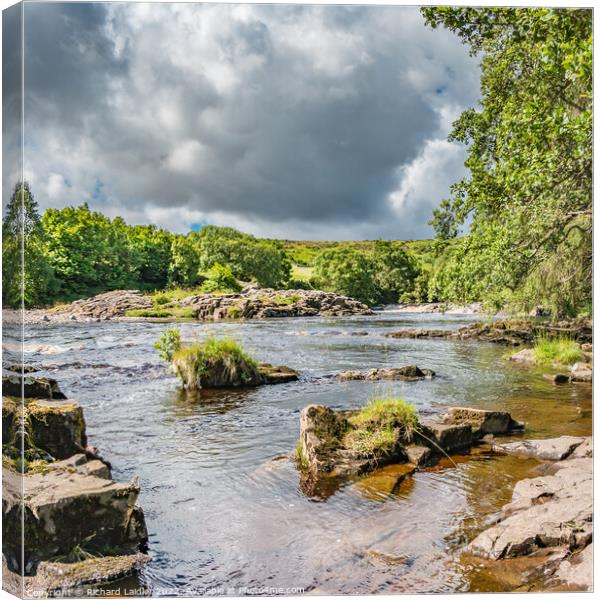 The River Tees near Ettersgill in Summer Canvas Print by Richard Laidler
