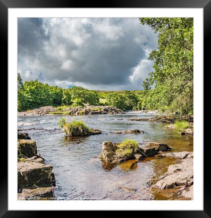 The River Tees near Ettersgill in Summer Framed Mounted Print by Richard Laidler