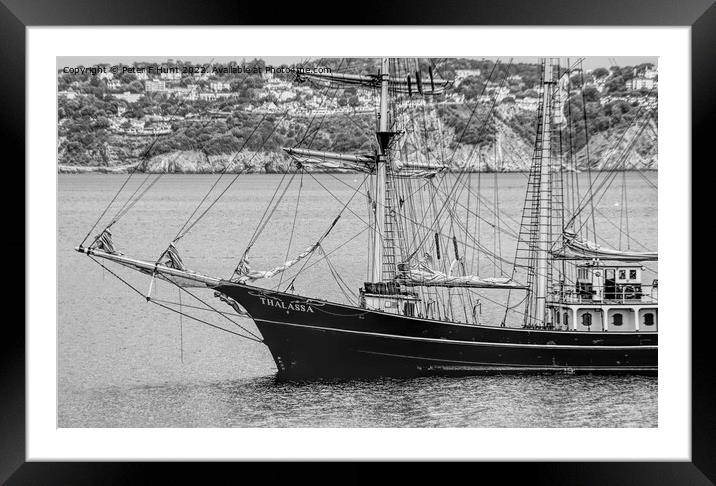 Thalassa At Anchor  Framed Mounted Print by Peter F Hunt