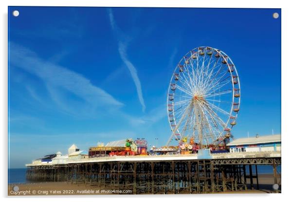 Blackpool Central Pier Acrylic by Craig Yates