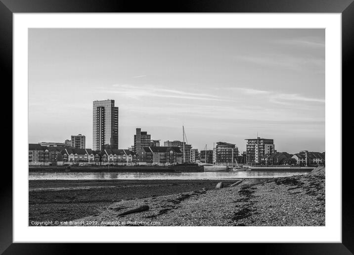 Southampton skyline black and white Framed Mounted Print by KB Photo