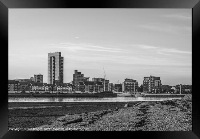 Southampton skyline black and white Framed Print by KB Photo