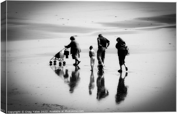A Walk On The Beach Canvas Print by Craig Yates