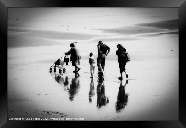 A Walk On The Beach Framed Print by Craig Yates