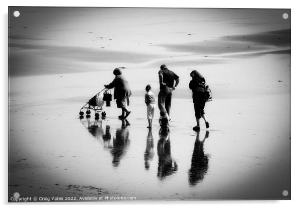 A Walk On The Beach Acrylic by Craig Yates