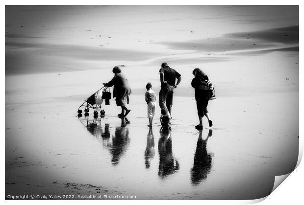 A Walk On The Beach Print by Craig Yates