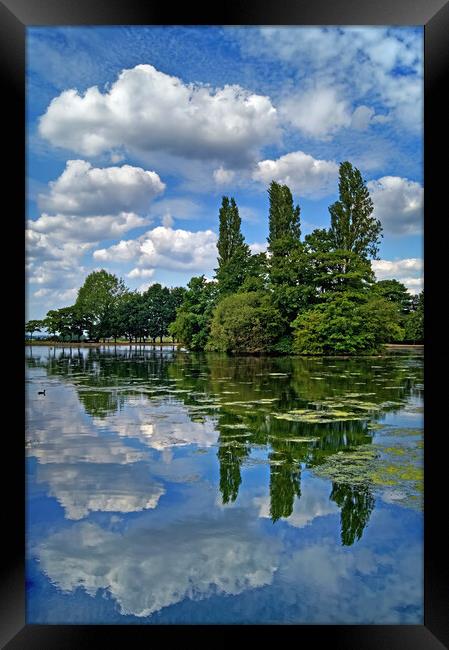 Pontefract Park Lake Framed Print by Darren Galpin