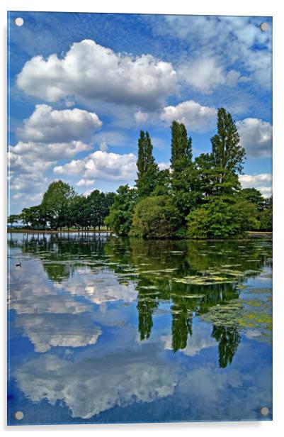 Pontefract Park Lake Acrylic by Darren Galpin