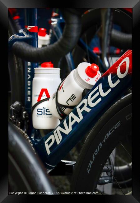 Water bottles Tour de France Framed Print by Simon Connellan