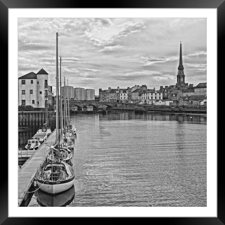Ayr, marina and river scene Framed Mounted Print by Allan Durward Photography
