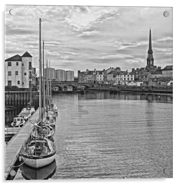 Ayr, marina and river scene Acrylic by Allan Durward Photography