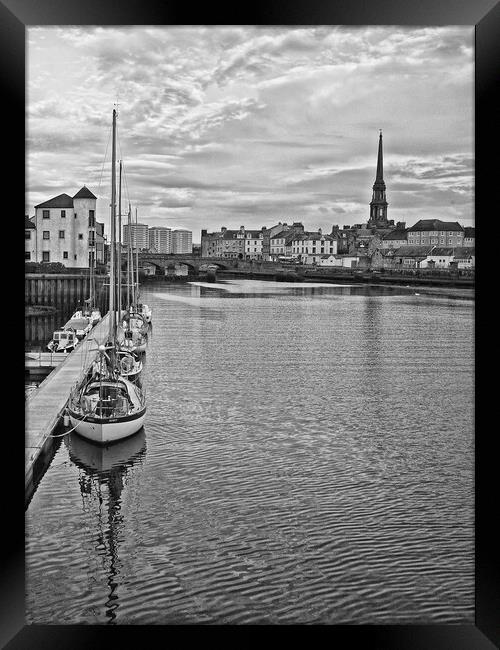  River Ayr and Ayr town (abstract) Framed Print by Allan Durward Photography