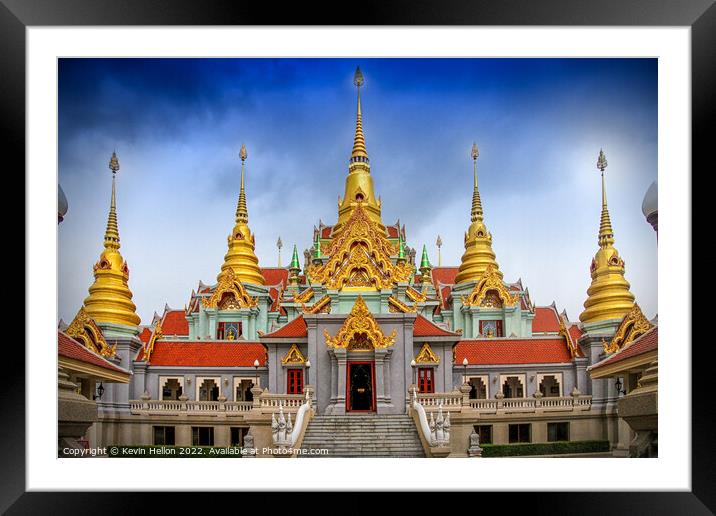 Wat Tang Sai temple, Bang Saphan, Thailand Framed Mounted Print by Kevin Hellon