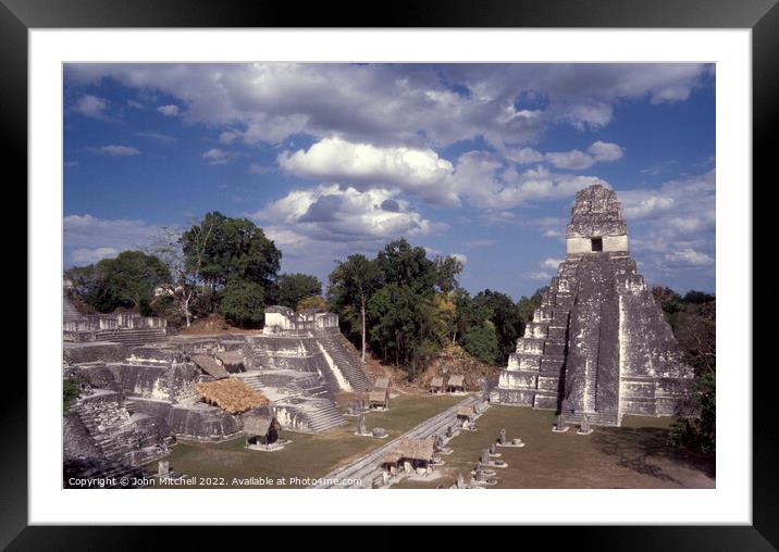Mayan Ruins of Tikal Guatemala Framed Mounted Print by John Mitchell