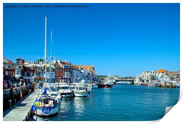 Weymouth Harbour  Print by Alison Chambers