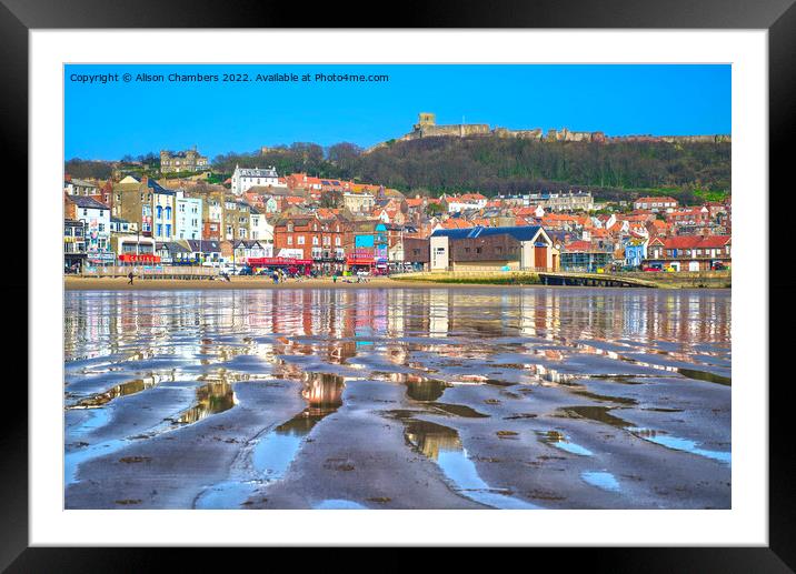 Scarborough Beach Framed Mounted Print by Alison Chambers