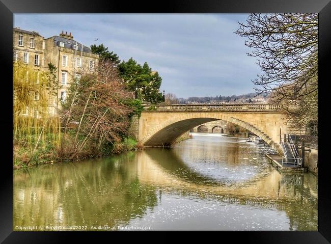 Majestic Bridges of Bath Framed Print by Beryl Curran