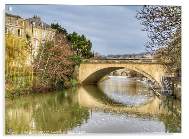Majestic Bridges of Bath Acrylic by Beryl Curran