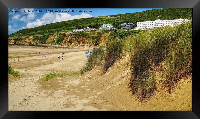 Through The Dunes And Down To The Beach Framed Print by Peter F Hunt