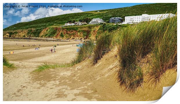 Through The Dunes And Down To The Beach Print by Peter F Hunt
