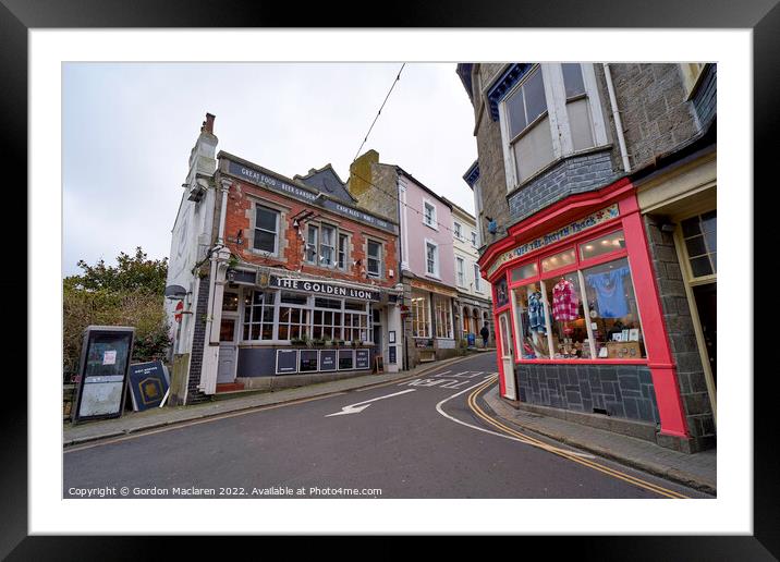 St. Ives High Street, Cornwall, England Framed Mounted Print by Gordon Maclaren