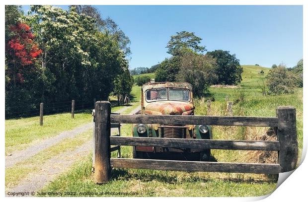 Old Rusty Abandoned Vintage FJ Holden Farm Ute Print by Julie Gresty