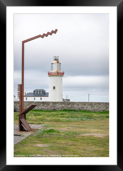 Loophead Peninsular Wild Atlantic Way Sign with the Loophead Lighthouse Framed Mounted Print by Dave Collins