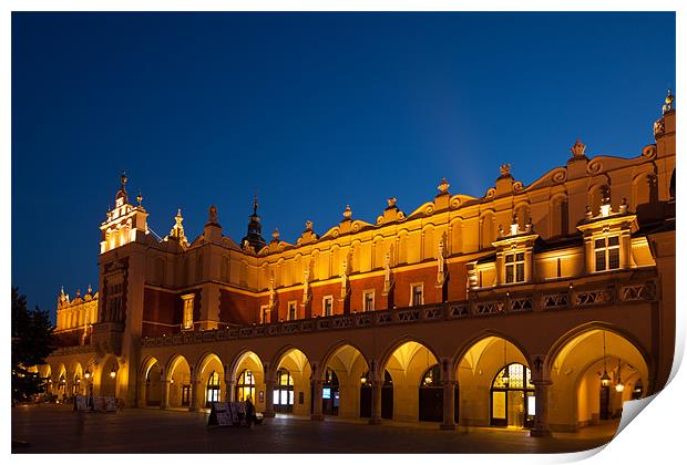 Old market hall in Cracow Print by Thomas Schaeffer