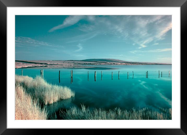 Infrared Dozemary Pool Framed Mounted Print by Helen Hotson