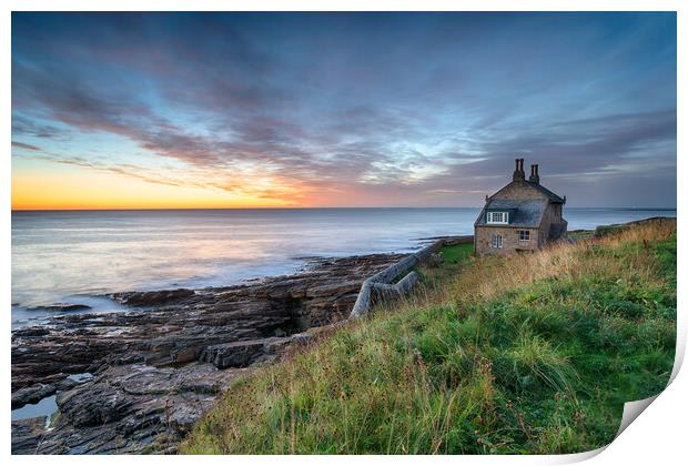 Dawn at Howick in Northumberland Print by Helen Hotson
