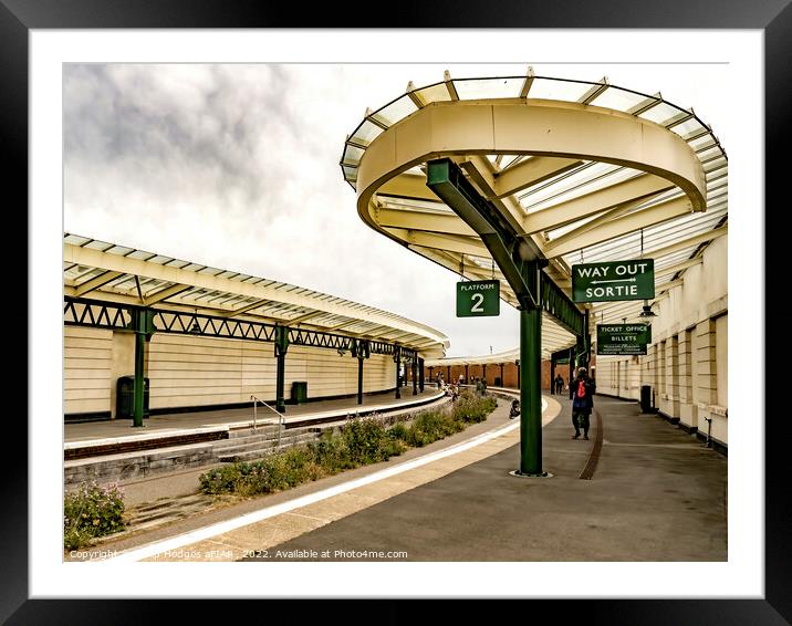 Folkstone Station Framed Mounted Print by Philip Hodges aFIAP ,