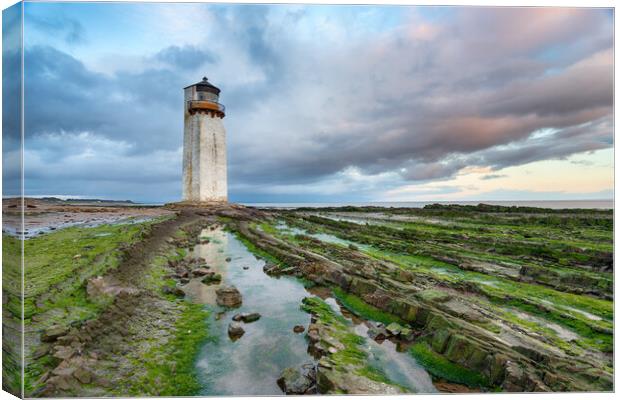 Southerness Lighthouse Canvas Print by Helen Hotson